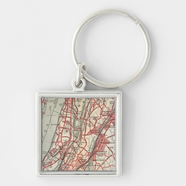 Harlem, Yonkers, Pelham Manor, New York Keychain (Front)