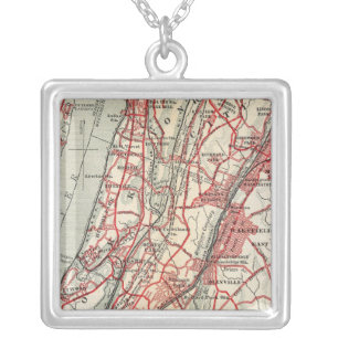 Harlem, Yonkers, Pelham Manor, New York Silver Plated Necklace