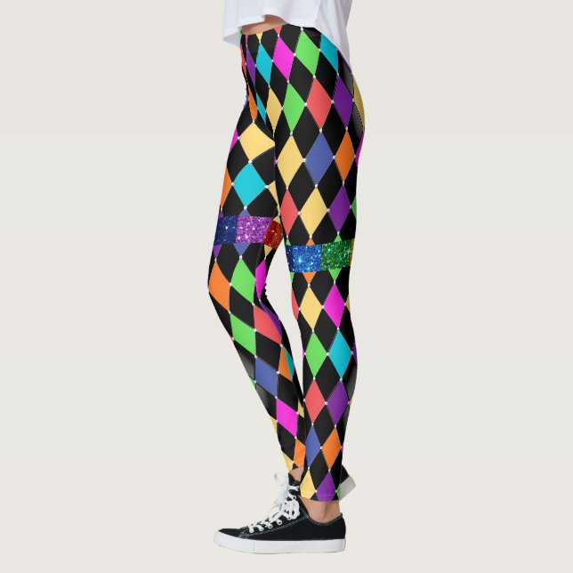 Harlequin 2 Pop Fashion Leggings (Left)