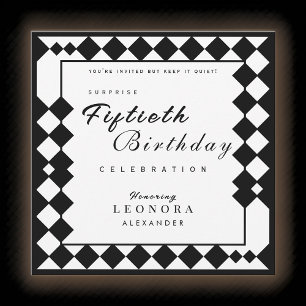 Harlequin Adult ANY Surprise Birthday Party Invitation