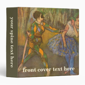 Harlequin and Columbine by Edgar Degas Vintage Art 3 Ring Binder