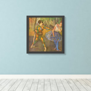 Harlequin and Columbine by Edgar Degas Vintage Art Canvas Print