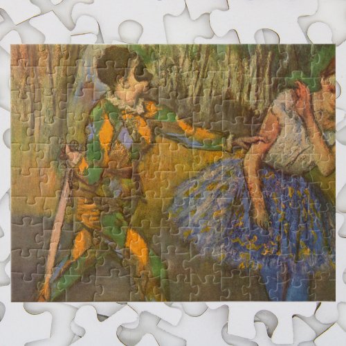 Harlequin and Columbine by Edgar Degas Vintage Art Jigsaw Puzzle