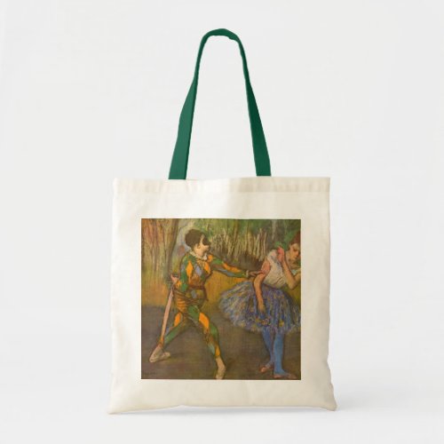 Harlequin and Columbine by Edgar Degas Vintage Art Tote Bag