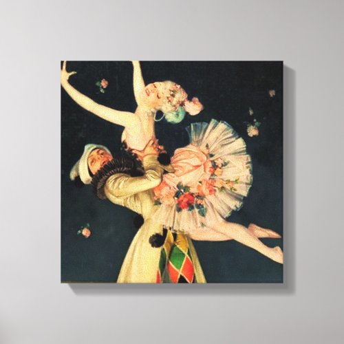 Harlequin and Columbine by FX Leyendecker Canvas Print