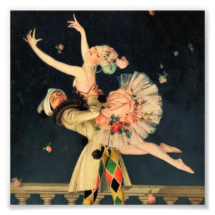 “Harlequin and Columbine” by FX Leyendecker Photo Print