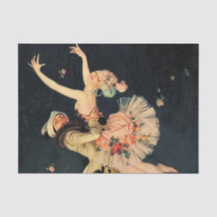 “Harlequin and Columbine” by FX Leyendecker Tissue Paper