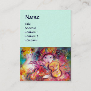 HARLEQUIN AND COLUMBINE Music,Decor,Theater Artist Business Card