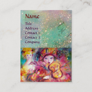 HARLEQUIN AND COLUMBINE Music,Decor,Theater Artist Business Card