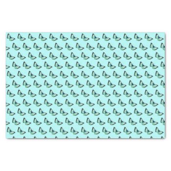 "harlequin" (aqua Butterfly) Tissue Paper by Lily_and_Lyla at Zazzle