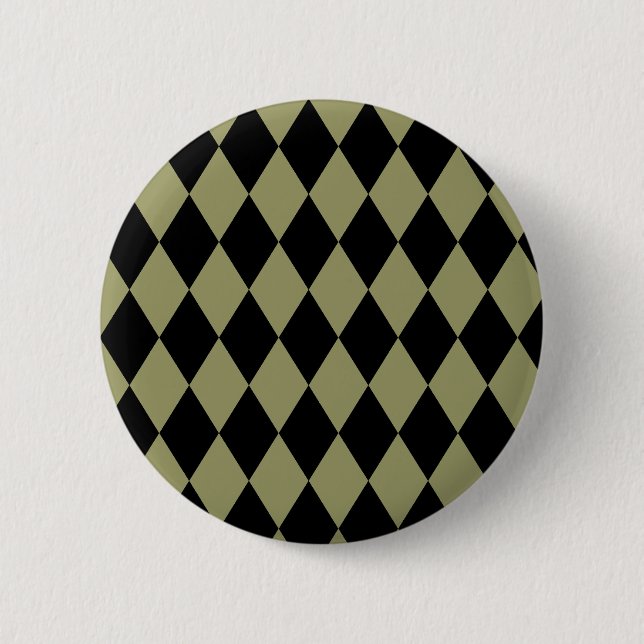 Harlequin Avocado and Black Button (Front)
