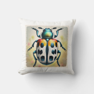 Harlequin Beetle 310724IREF203 - Watercolor Throw Pillow