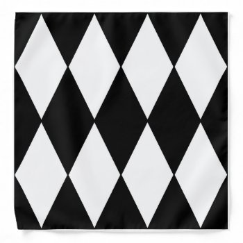 Harlequin Black And White Bandana by BreakoutTees at Zazzle