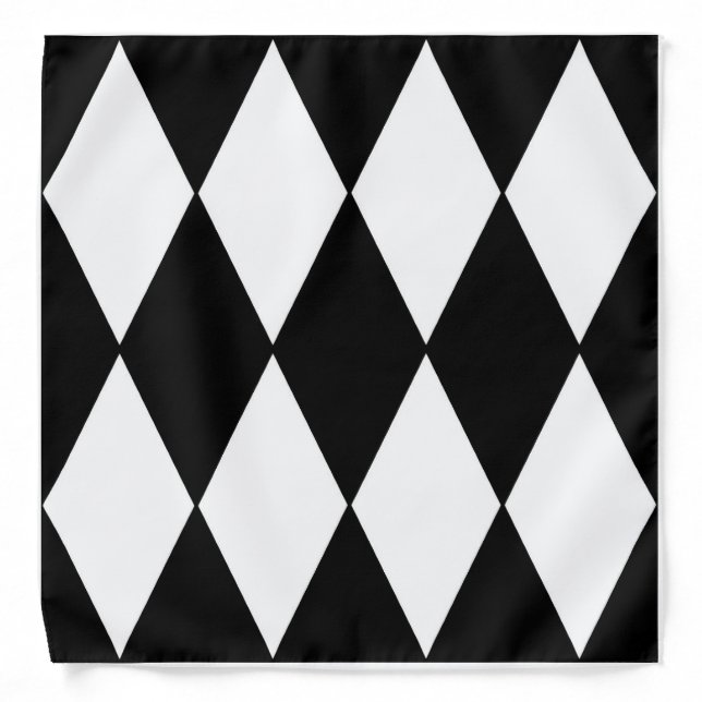 harlequin black and white bandana (Front)