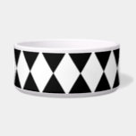 Harlequin Black and White Bowl<br><div class="desc">The classic traditional style of elegant  Harlequin diamonds pattern in contemporary black and white</div>