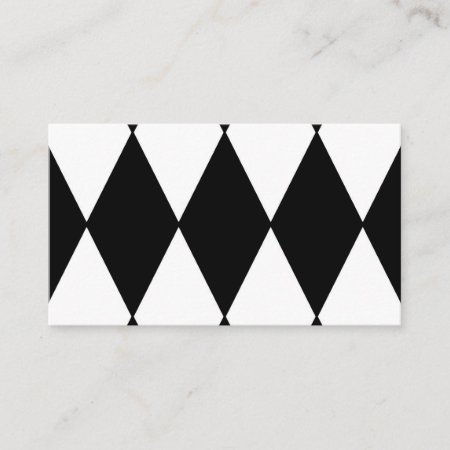 Harlequin Black And White Business Card