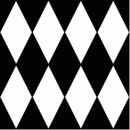 harlequin black and white cutout