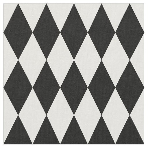 Harlequin Black and White Diamond Pattern Fabric