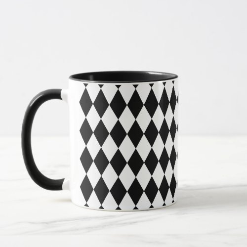 Harlequin Black and White Mug