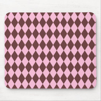 Harlequin Brown and Pink Mouse Pad