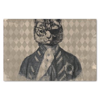 Harlequin Cat Grunge Tissue Paper by AnimalHijinx at Zazzle