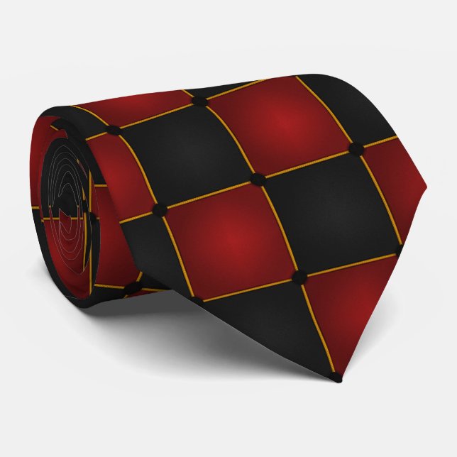 Harlequin Checkers Neck Tie (Rolled)
