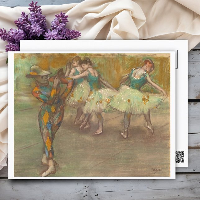 Harlequin Dance, Degas Impressionist Postcard (Creator Uploaded)