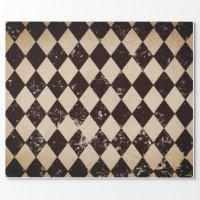 Harlequin Decoupage Poster Wrapping Paper