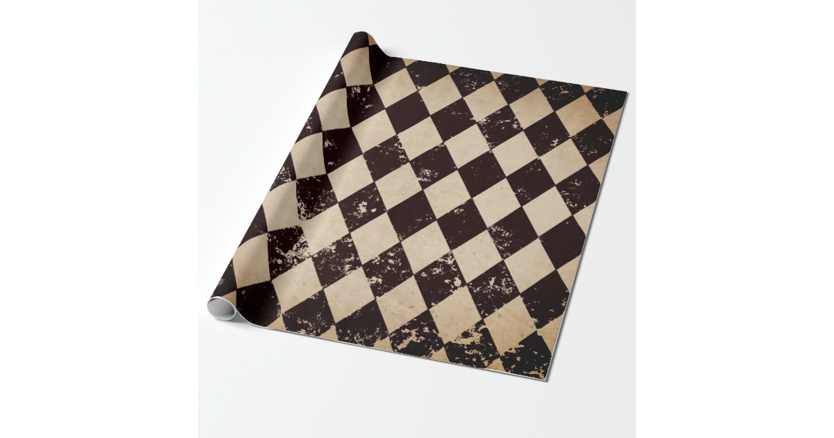 Harlequin Decoupage Poster Wrapping Paper