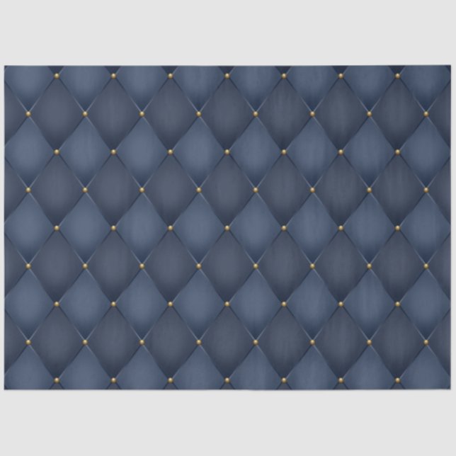Harlequin Diamond Dark Blue Decoupage Tissue Paper (Front)