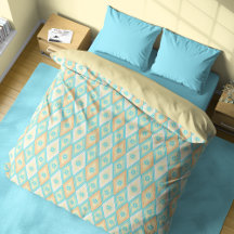 Harlequin Diamond Floral on Eggshell Duvet Cover