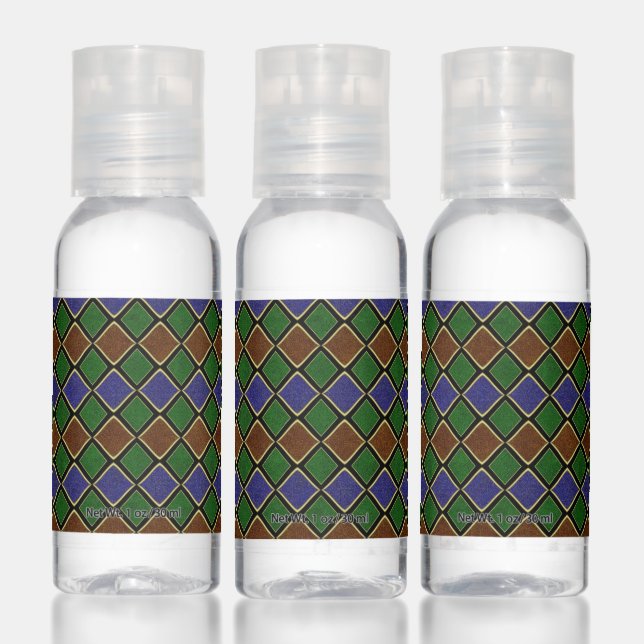 Harlequin Diamond Grid: Textured Harmony Hand Sanitizer (Set)
