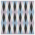 Harlequin Diamond Pattern - Blue and Dusty Lilac Fabric