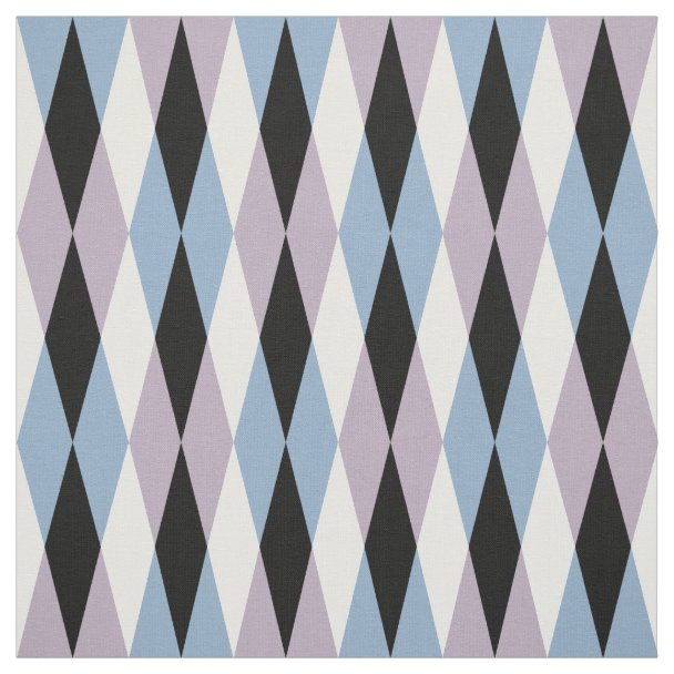 Pink Harlequin Diamond Pattern Fabric Zazzle