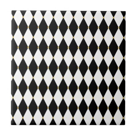 Harlequin Diamond Pattern Ceramic Tile