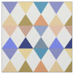 Harlequin / diamond pattern - Cream and Blue Fabric