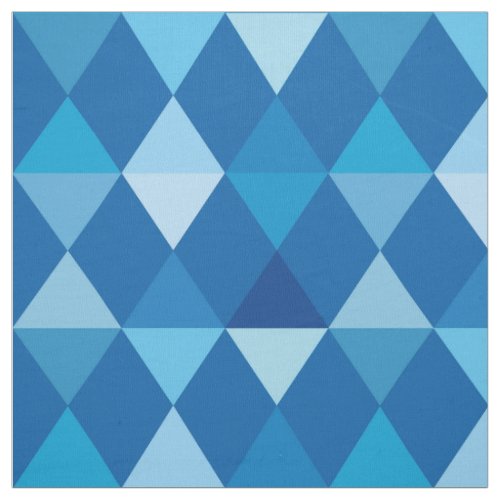 Harlequin  diamond pattern _ Denim Blues Fabric