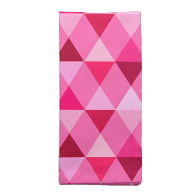 Harlequin / diamond pattern - Rose Pink & Wine Cloth Napkin (Folded)