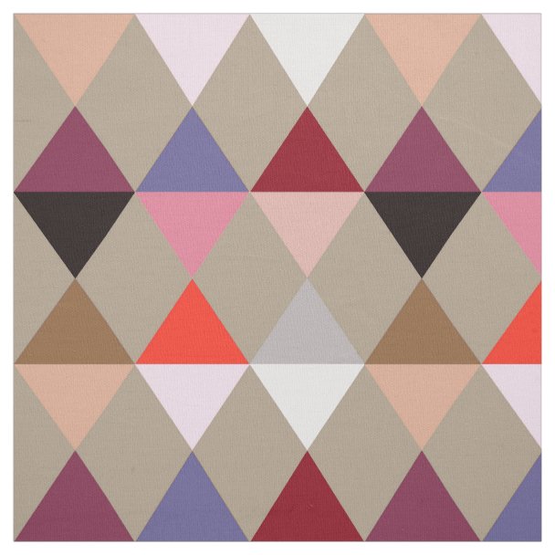 Pink Harlequin Diamond Pattern Fabric Zazzle