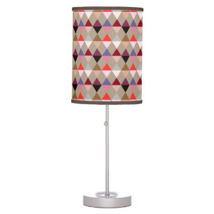 Harlequin / diamond pattern - Taupe multi Table Lamp
