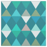 Harlequin / diamond pattern - Teal and Aqua Fabric