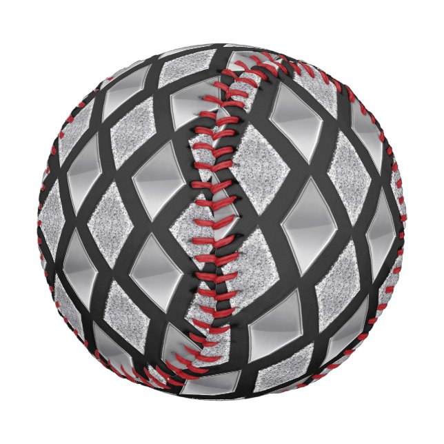 Harlequin Diamonds Background Customizable Baseball (Angled)