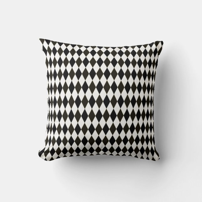 Harlequin Diamonds Throw Pillow (Front)
