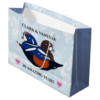 Harlequin Ducks Lovebirds Any Anniversary Year