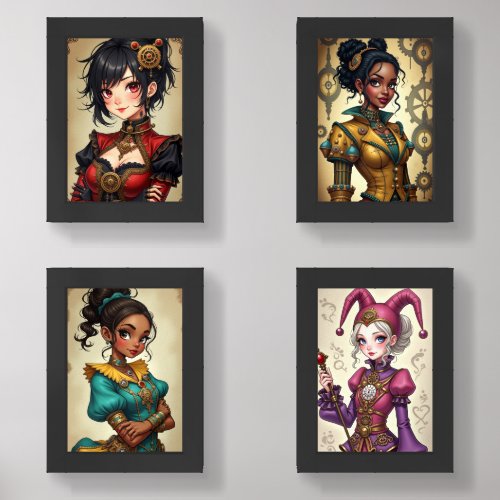 Harlequin Girls Wall Art Sets