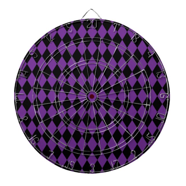 Harlequin Grape and Black Dart Board (Front)