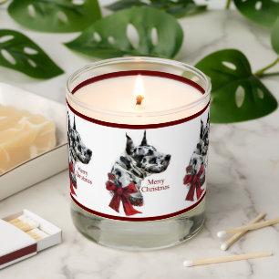 Harlequin Great Dane Christmas Scented Candle