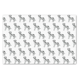 Harlequin Great Dane Cute Cartoon Dog Pattern Tissue Paper
