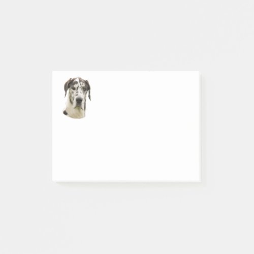 Harlequin Great Dane dog photo Post_it Notes