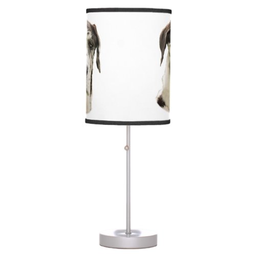 Harlequin Great Dane dog photo Table Lamp